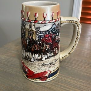 Budweiser Anheuser Busch Beer Stein Porcelain 1986 Limited Edition "B Series"